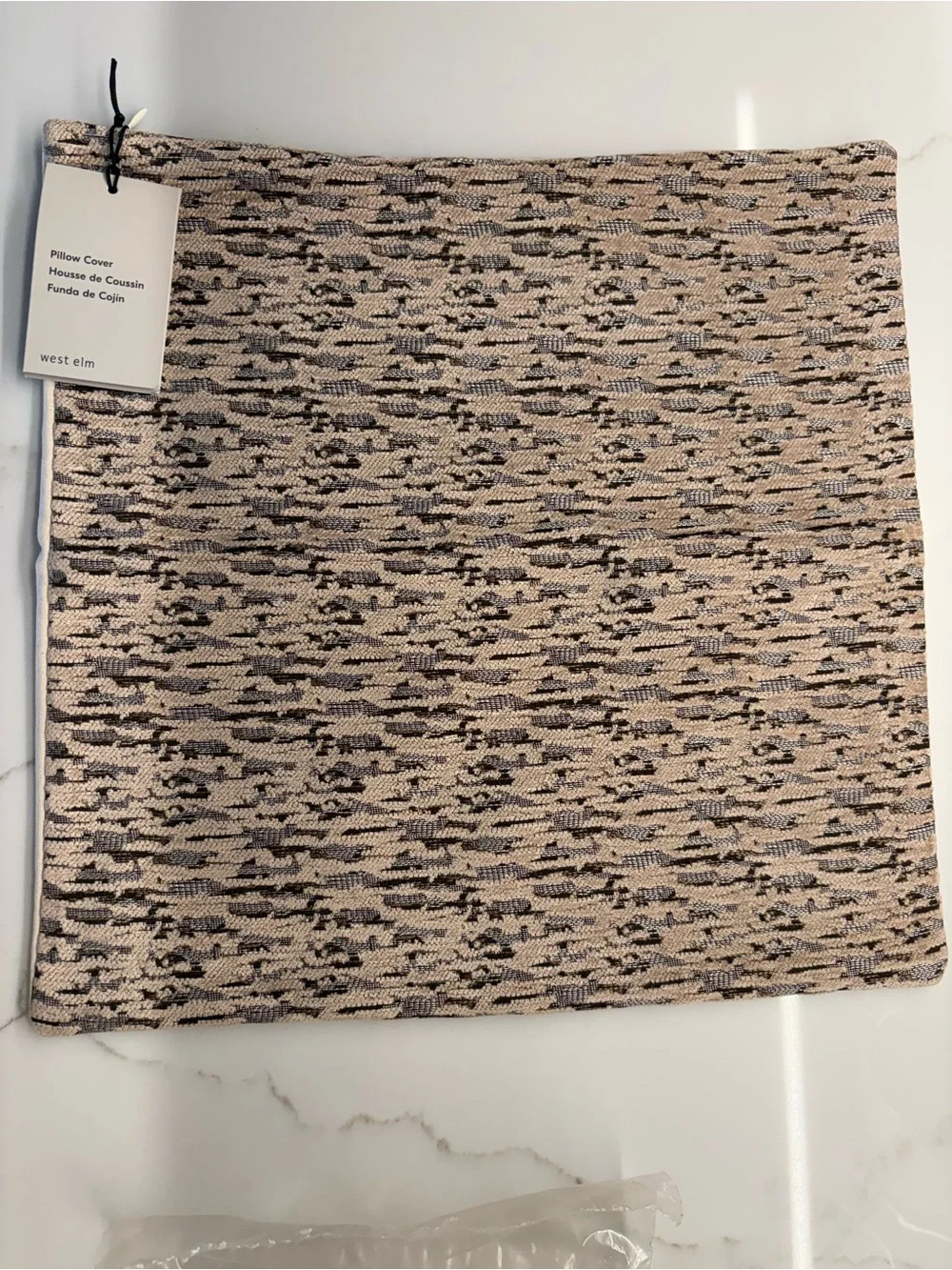 West Elm Abstract Linear Chenille Pillow Cover NWT